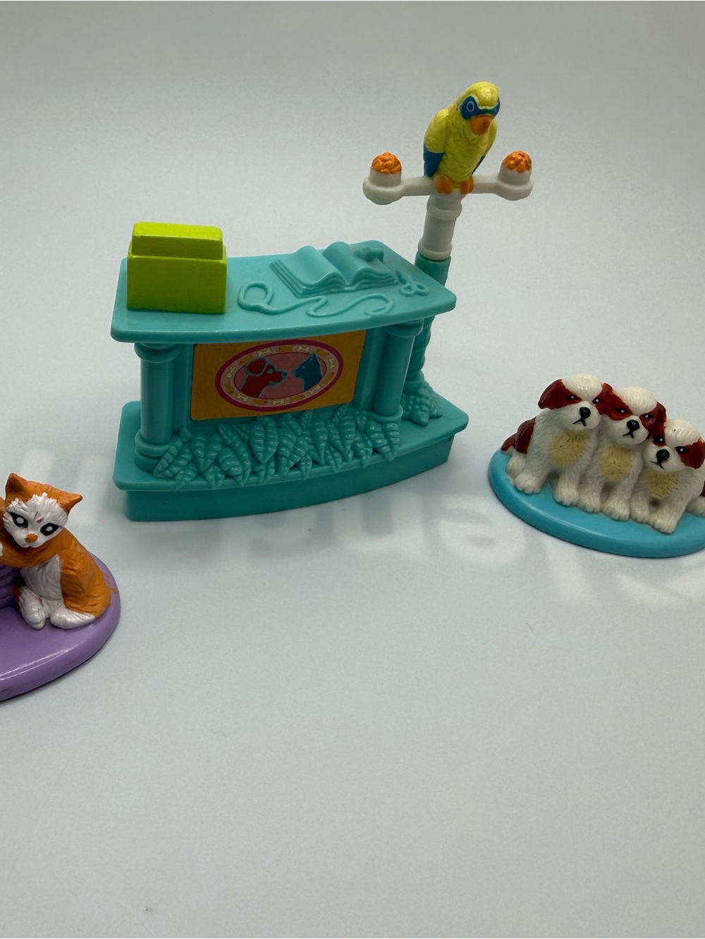 Fisher-Price Vintage sweet treats pet shop counter parrot bird puppies kittens